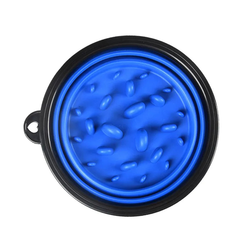 Collapsible Slow Feeder Travel Dog Bowl