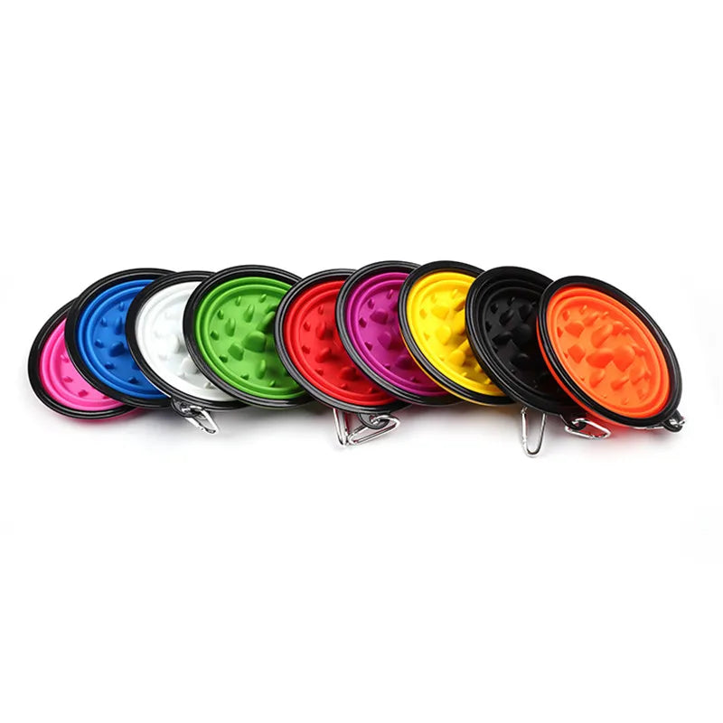 Collapsible Slow Feeder Travel Dog Bowl