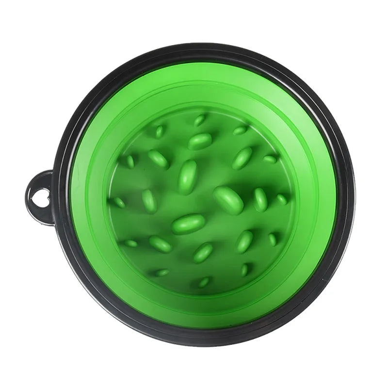 Collapsible Slow Feeder Travel Dog Bowl