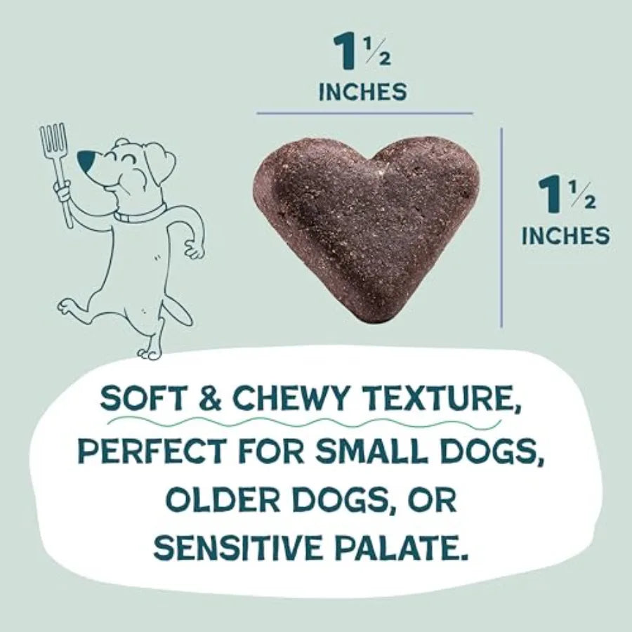 Soft-Baked Blueberry Dog Treats with Mint | Healthy Natural Training Treats for Dogs