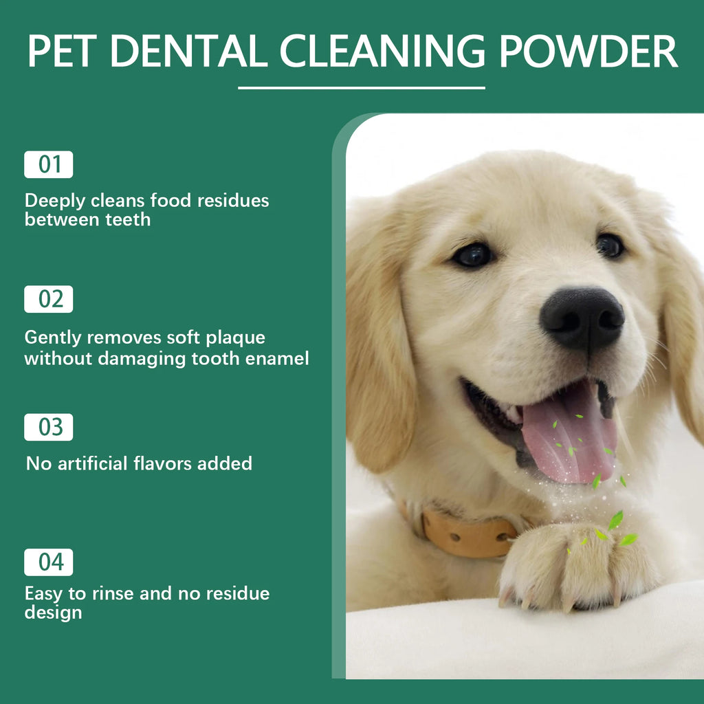 Dog Dental Cleaning Powder | Fresh Breath, Plaque & Tartar Support (100g)