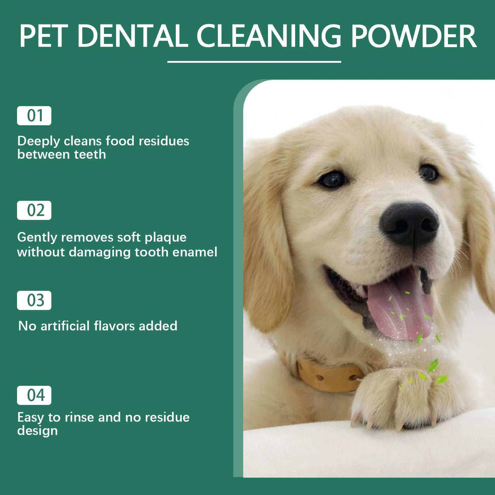 Dog Dental Cleaning Powder | Fresh Breath, Plaque & Tartar Support (100g)