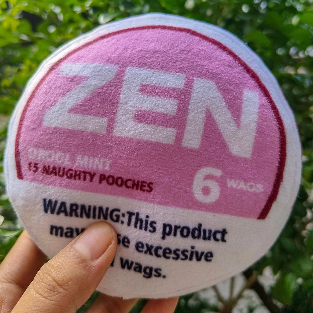 Zen Pupper Deckies Plush Squeaky Dog Toy | Funny Crinkle Toy for Interactive Play