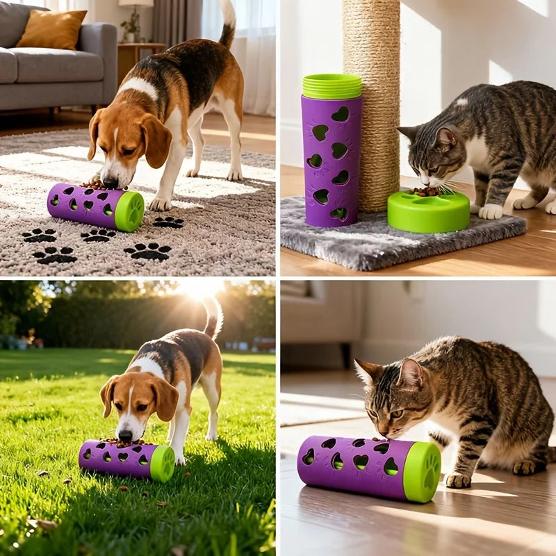 Interactive Slow Feeder Treat Dispenser Toy | Puzzle Feeder & Mental Enrichment for Dogs & Cats