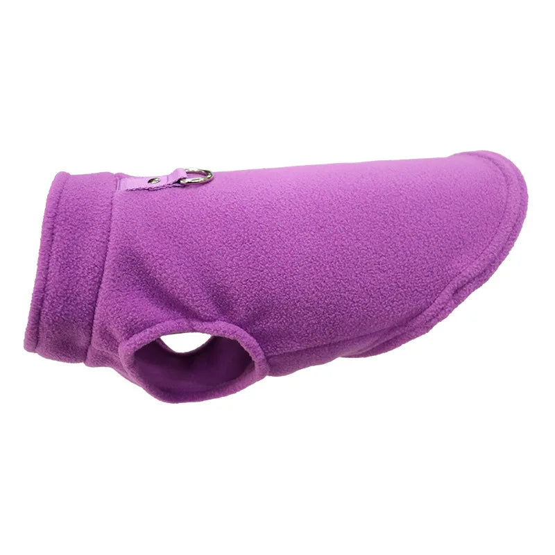 Warm Fleece Dog Vest with D-Ring | Soft Winter Jacket for Small Dogs & Cats