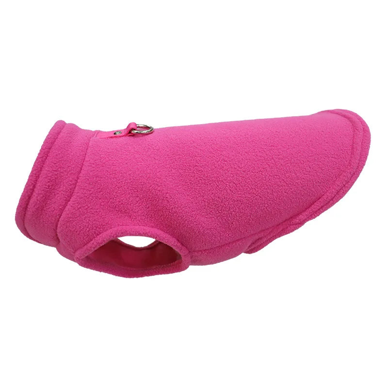 Warm Fleece Dog Vest with D-Ring | Soft Winter Jacket for Small Dogs & Cats