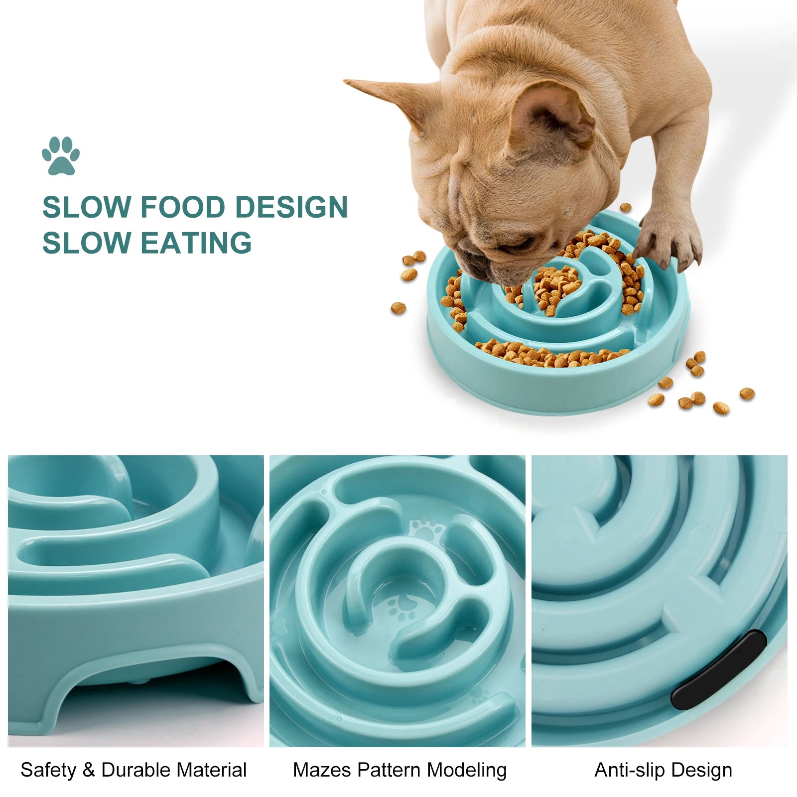 Slow Feeder Bowl | Maze Puzzle Food Bowl for Dogs & Cats