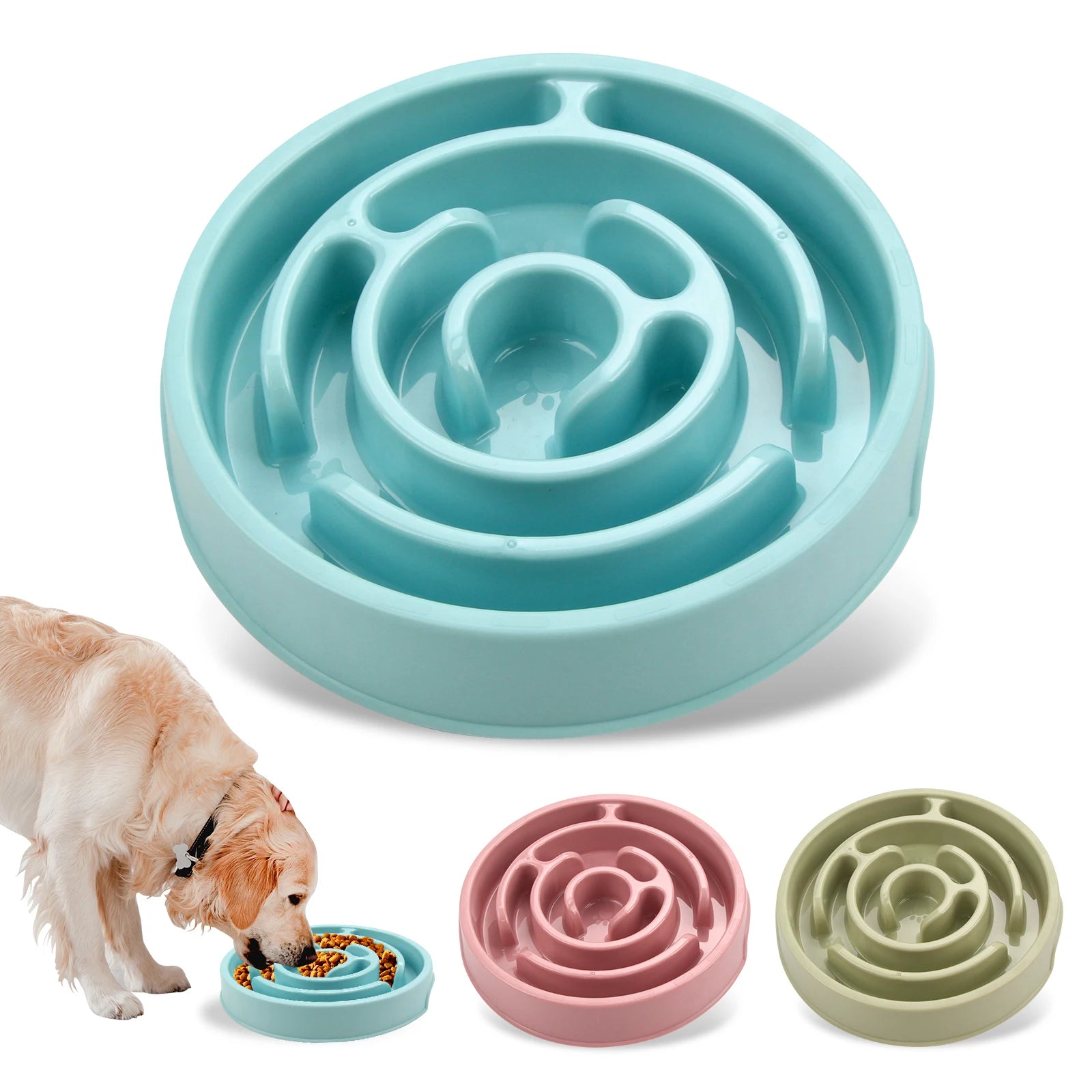 Slow Feeder Bowl | Maze Puzzle Food Bowl for Dogs & Cats