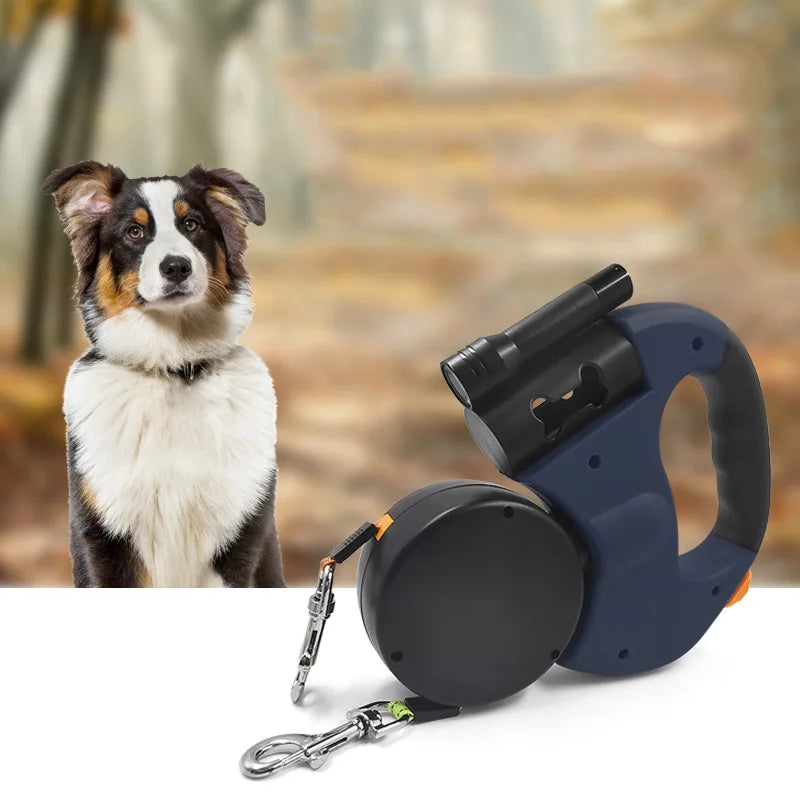 Retractable Dog Leash with LED Flashlight