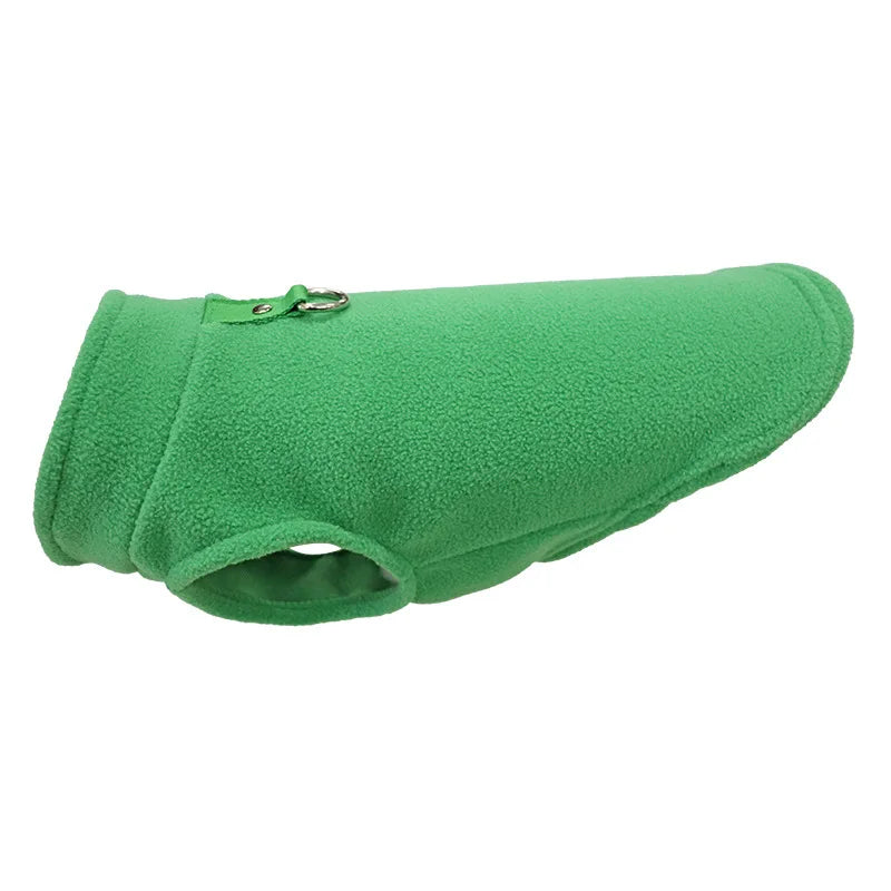 Warm Fleece Dog Vest with D-Ring | Soft Winter Jacket for Small Dogs & Cats