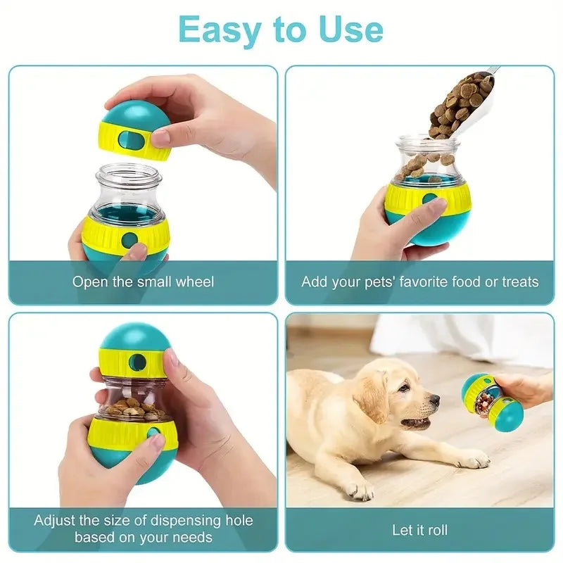 Interactive Treat Dispensing Slow Feeder Toy | Puzzle Chew Toy for Dogs & Cats