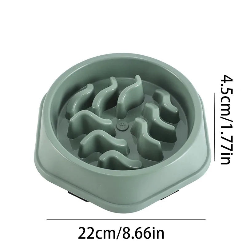 Slow Feeder Bowl for Dogs & Cats | Non-Slip Anti-Choke Interactive Feeding Bowl