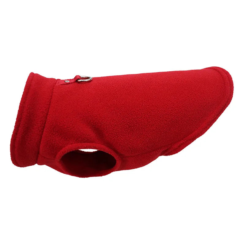 Warm Fleece Dog Vest with D-Ring | Soft Winter Jacket for Small Dogs & Cats
