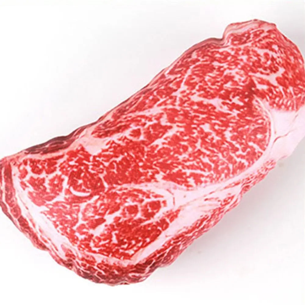 Steak & Bone Plush Squeaky Dog Toy | Interactive Chew Toy for Puppies & Dogs