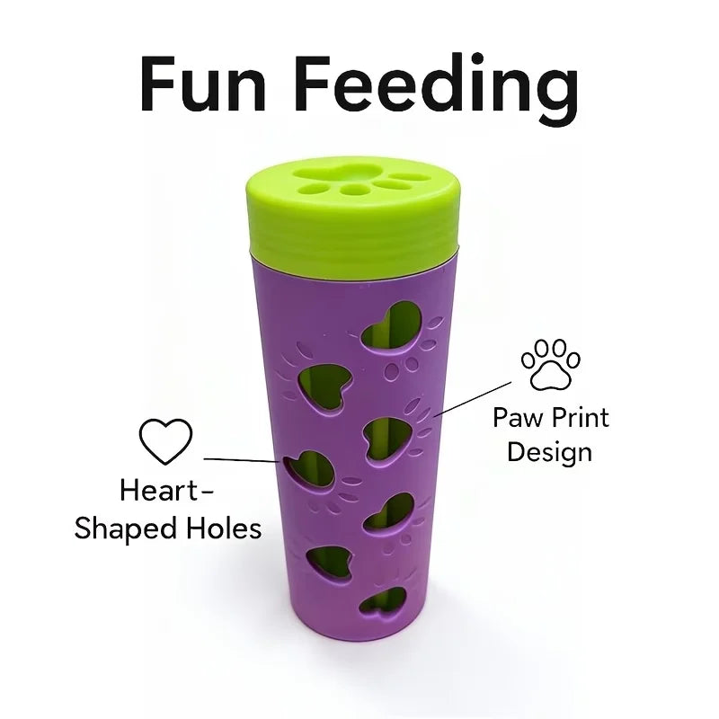 Interactive Slow Feeder Treat Dispenser Toy | Puzzle Feeder & Mental Enrichment for Dogs & Cats