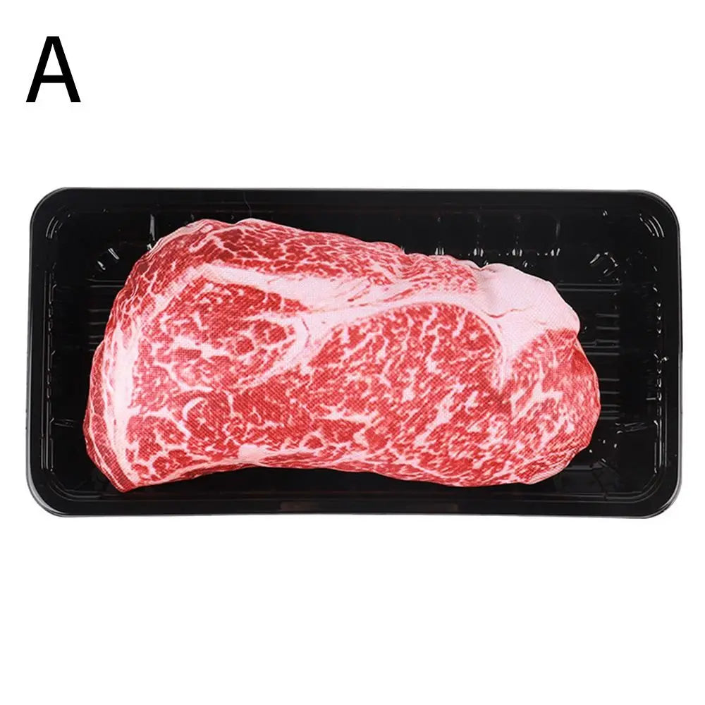 Steak & Bone Plush Squeaky Dog Toy | Interactive Chew Toy for Puppies & Dogs