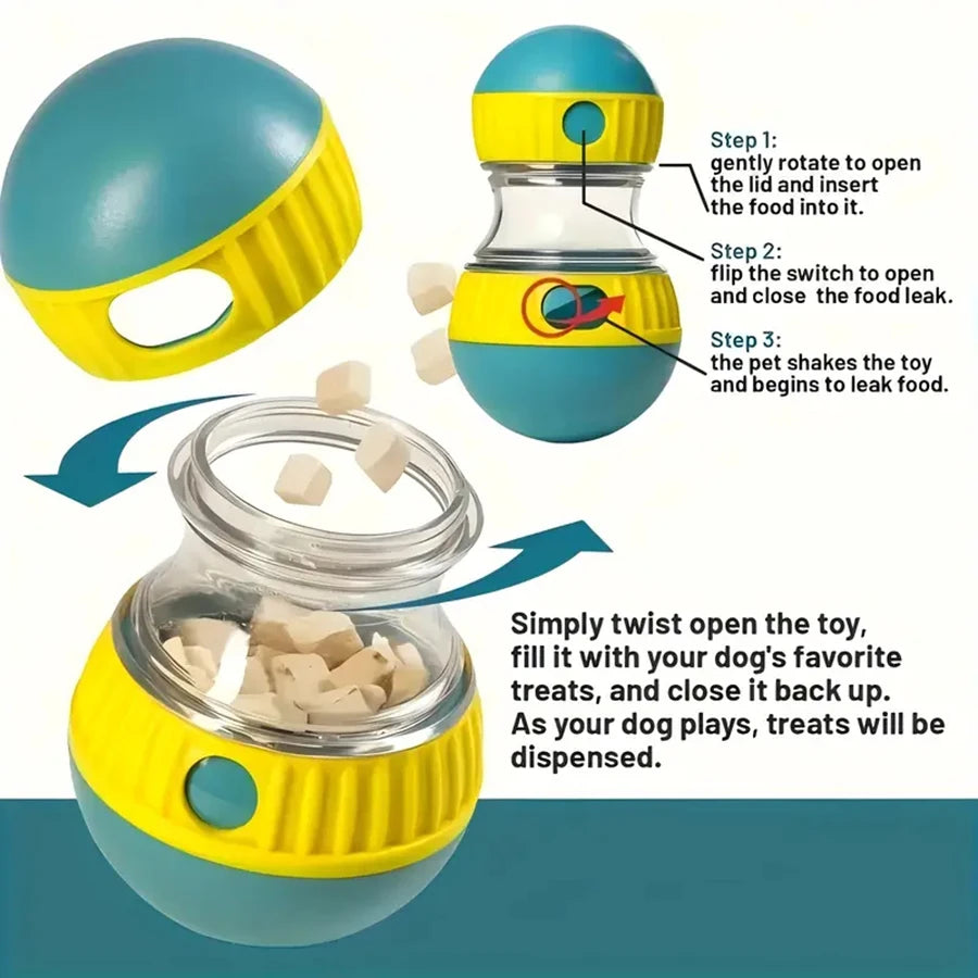 Interactive Treat Dispensing Slow Feeder Toy | Puzzle Chew Toy for Dogs & Cats