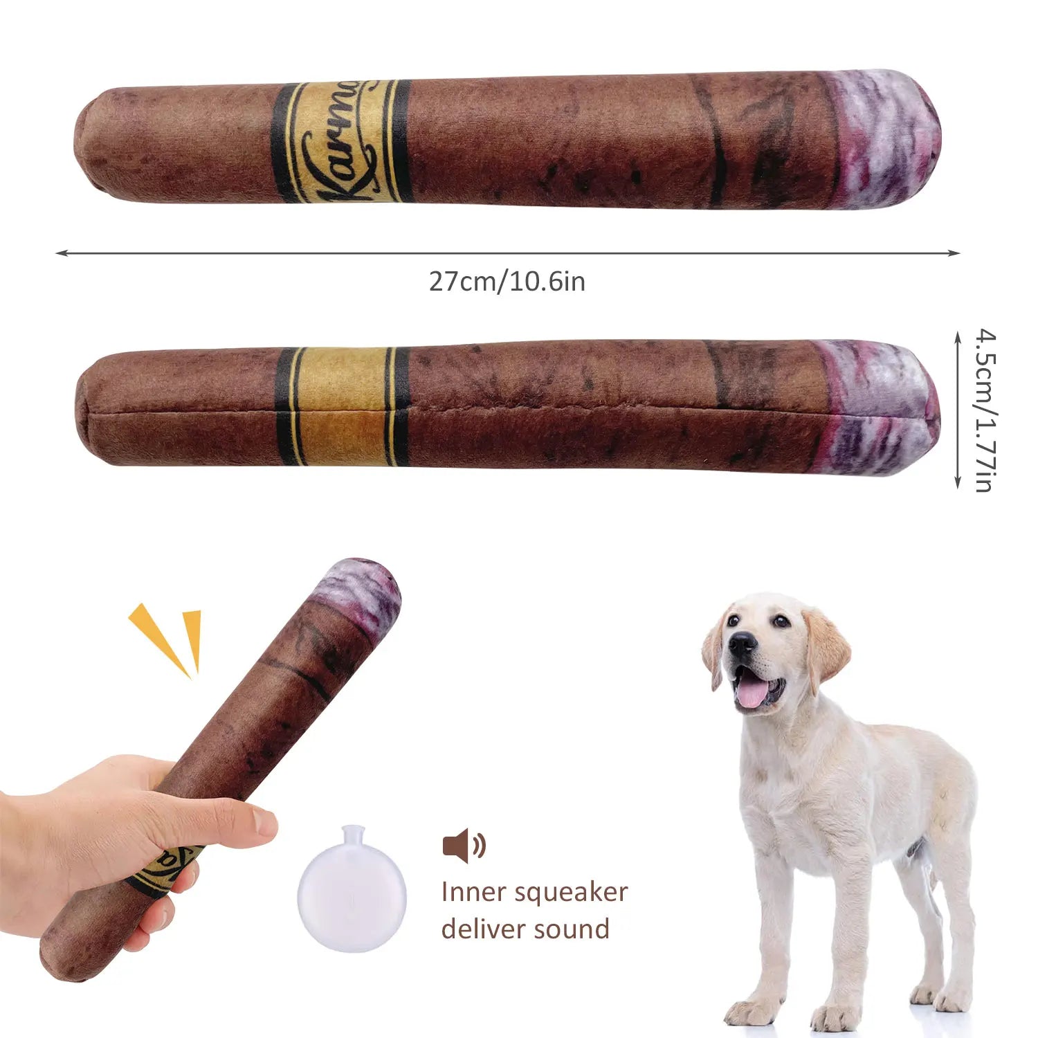 Funny Plush Squeaky Dog Toy | Soft Interactive Chew Toy for Small, Medium & Large Dogs