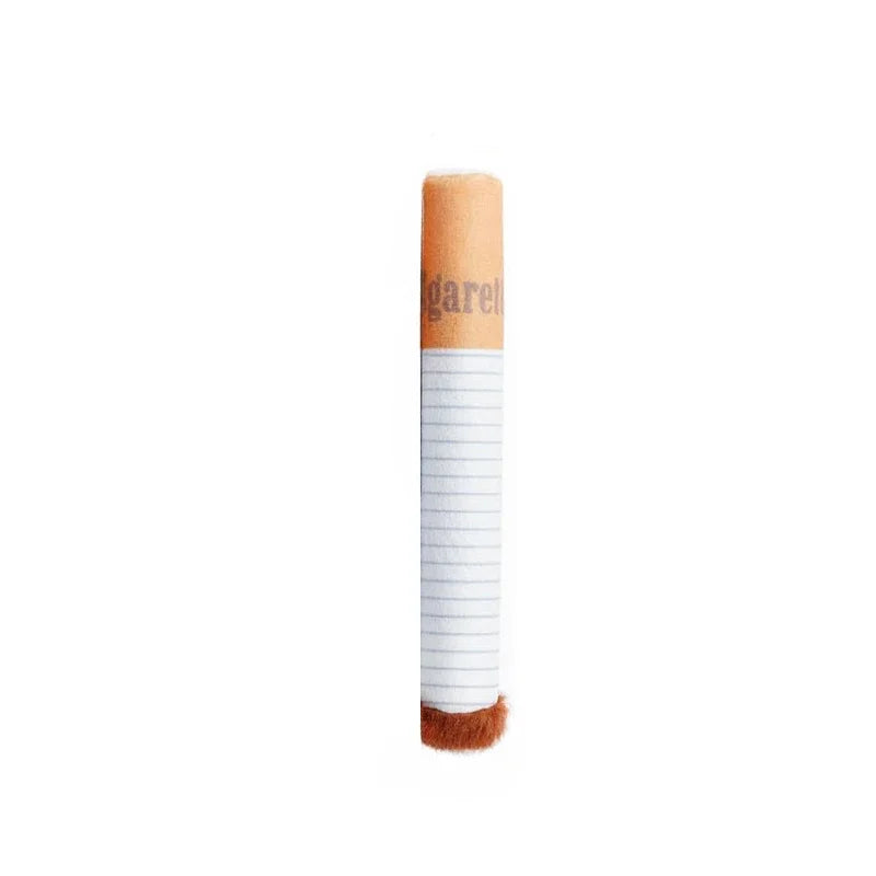 Funny Cigarette Plush Dog Toy | Interactive Squeaky Chew Toy for Small & Medium Dogs