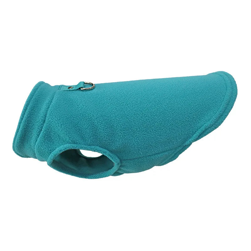 Warm Fleece Dog Vest with D-Ring | Soft Winter Jacket for Small Dogs & Cats